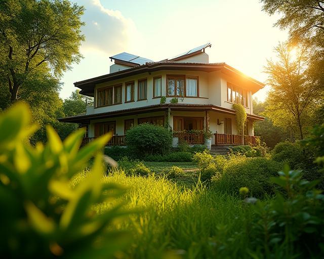 Hotel circondato da vegetazione a basso impatto ambientale